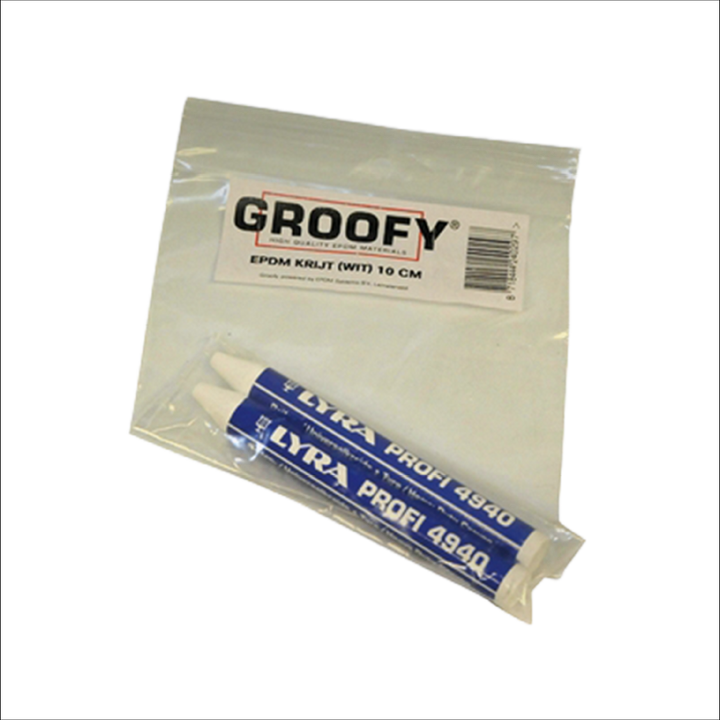Groofy krijt wit 10 cm 2 st