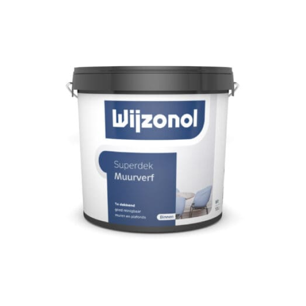 Wijzonol muurverf - Superdek RAL9010 - 10l - 70-90m2