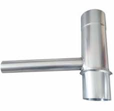 Regentonvuller met rubber manchet - zink - 80mm