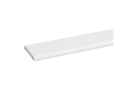 Grenen plint - deklijst - gegrond wit - 5x37mm - 270cm