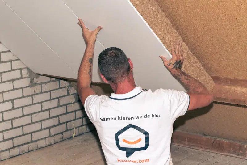 Een schuin dak isoleren met isolatie en afwerking in-1