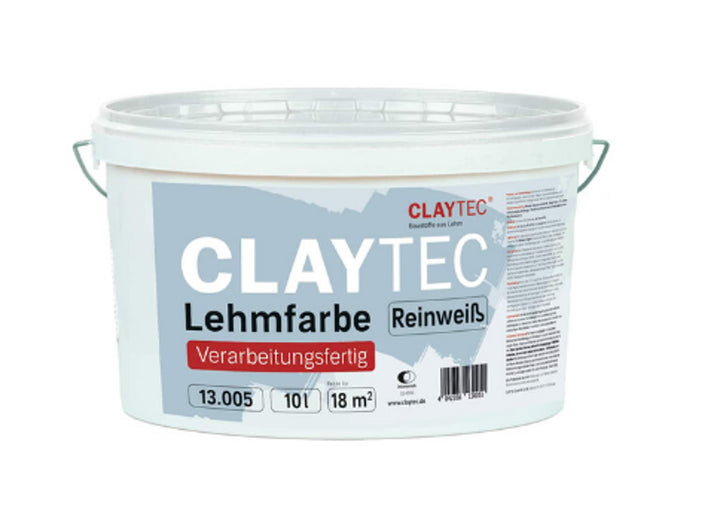 Claytec Leemverf Wit - 10 liter gebruiksklaar