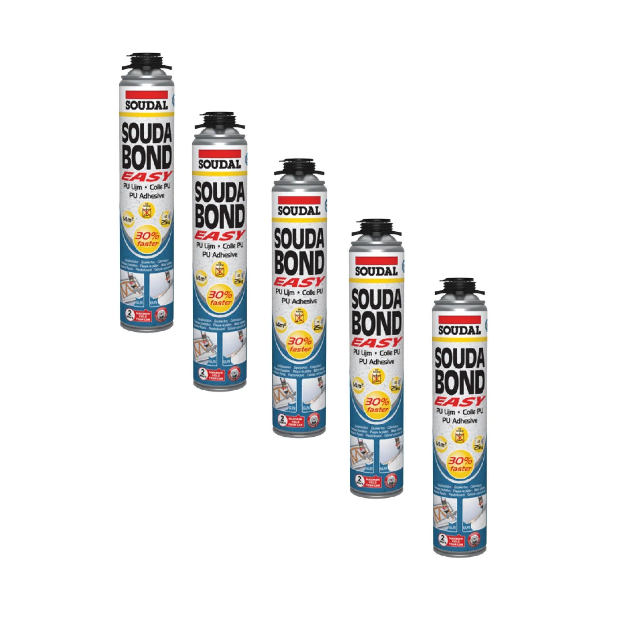 5x Soudal Soudabond Easy Gun purschuim