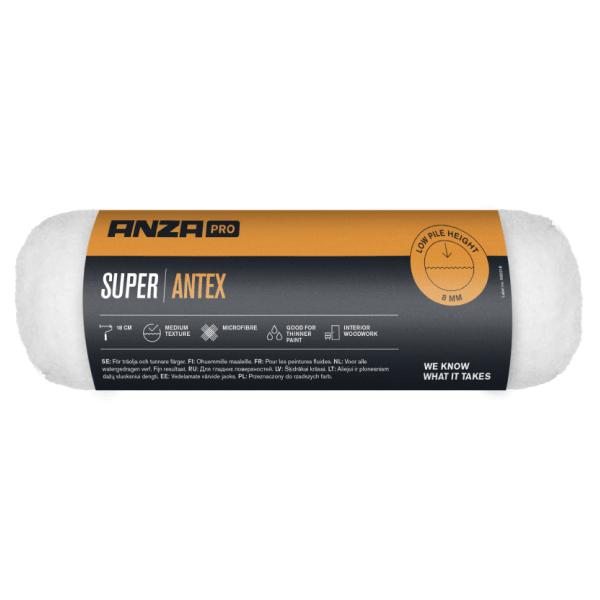 Anza Pro verfroller - Antex Microvezel muurverf- en voorstrijkroller - 18cm