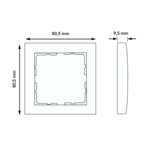 Berker S1 afdekraam 1-voudig