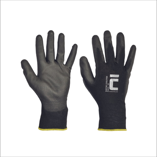 Cerva handschoen Bunting bls mt 9 zwart polyester/pu EVO