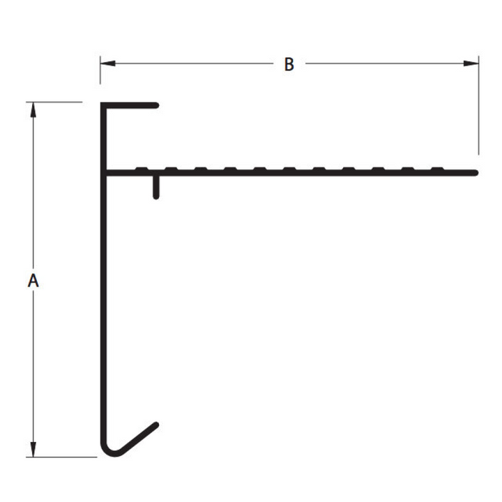 Daktrim aluminium 80/64 2,5 mt