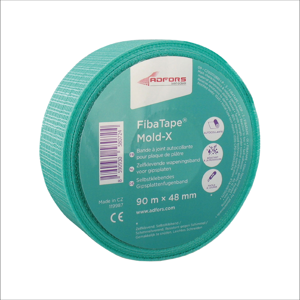 Gaasband Fiba Mold-X 48 mm 90 mt groen