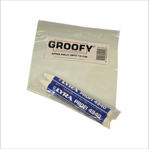 Groofy krijt wit 10 cm 2 st