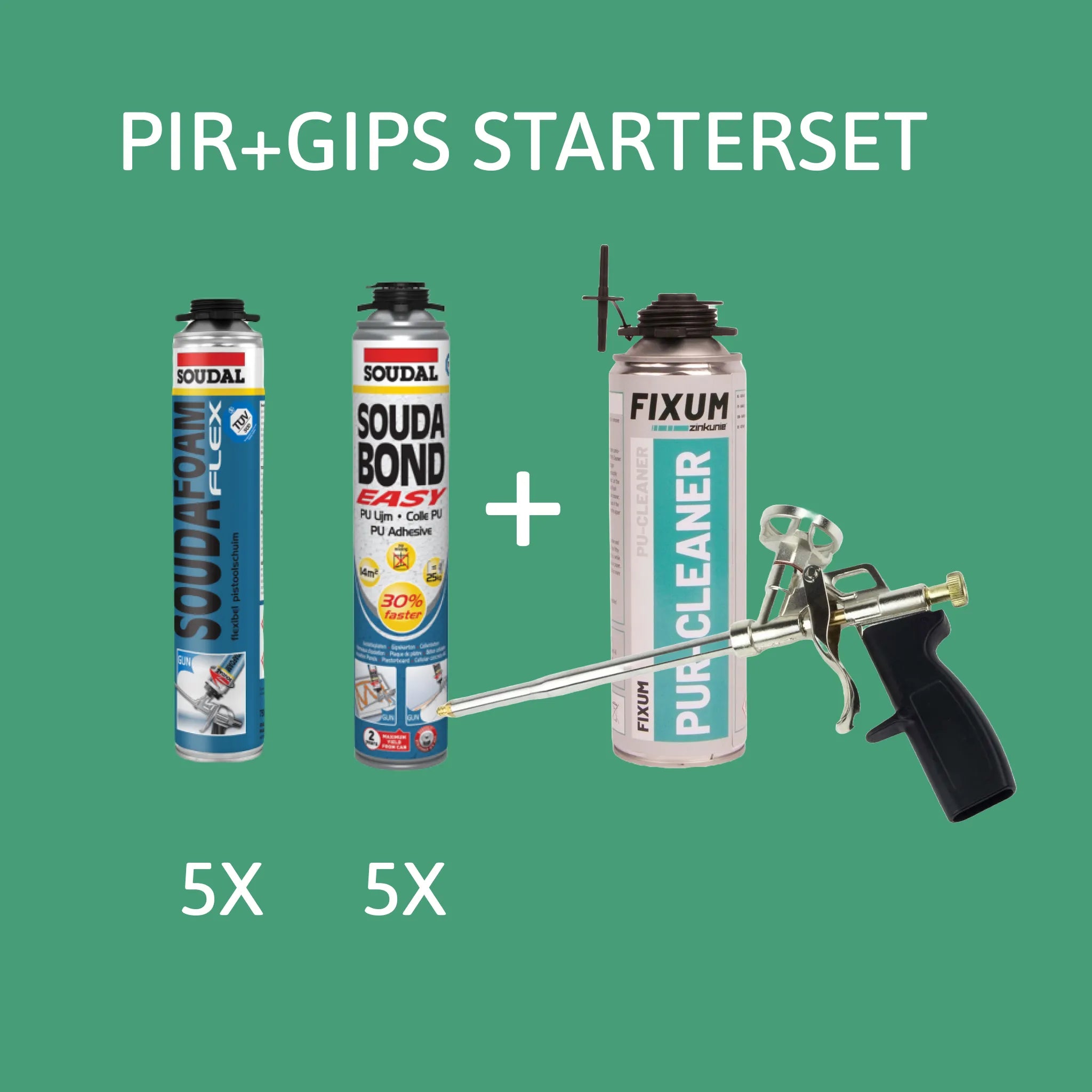 Isoleren met PIR+gips - Starterset