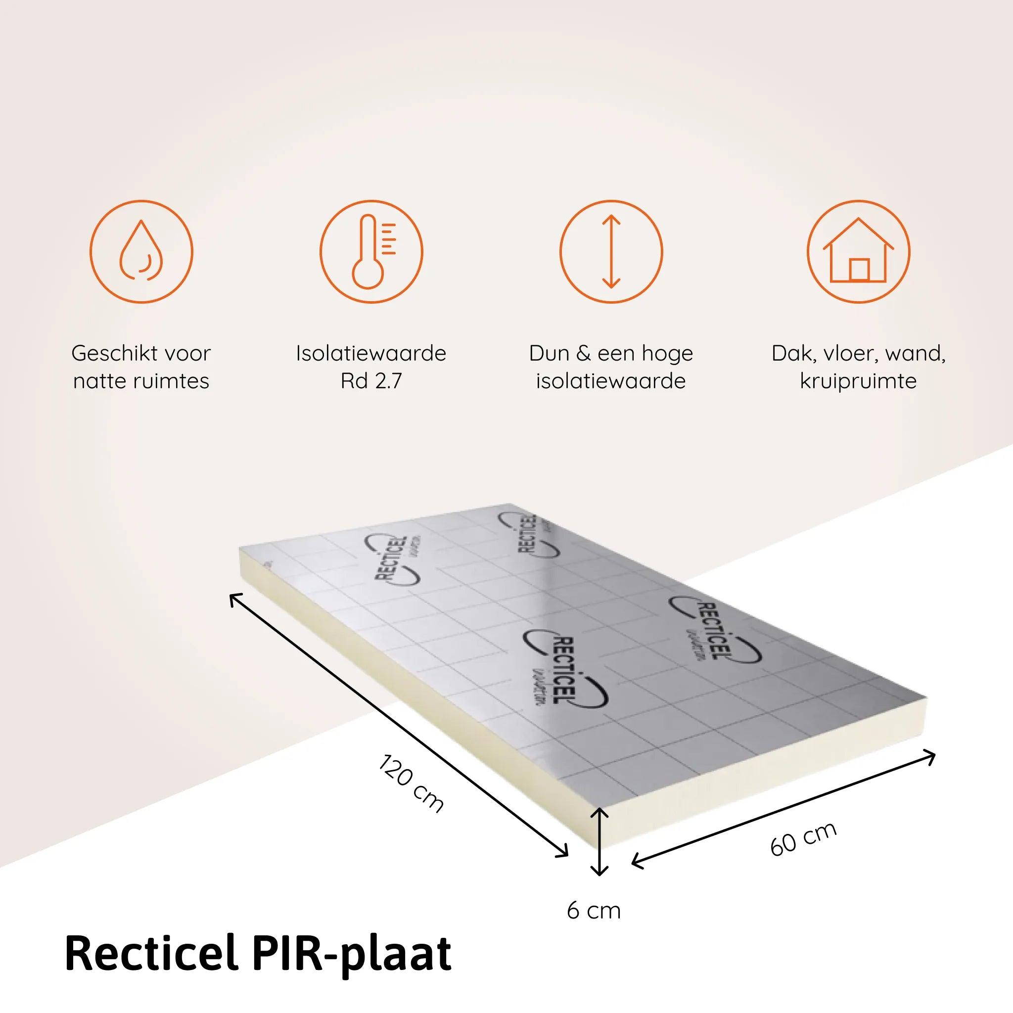 Recticel Eurothane Silver PIR-plaat 6 cm