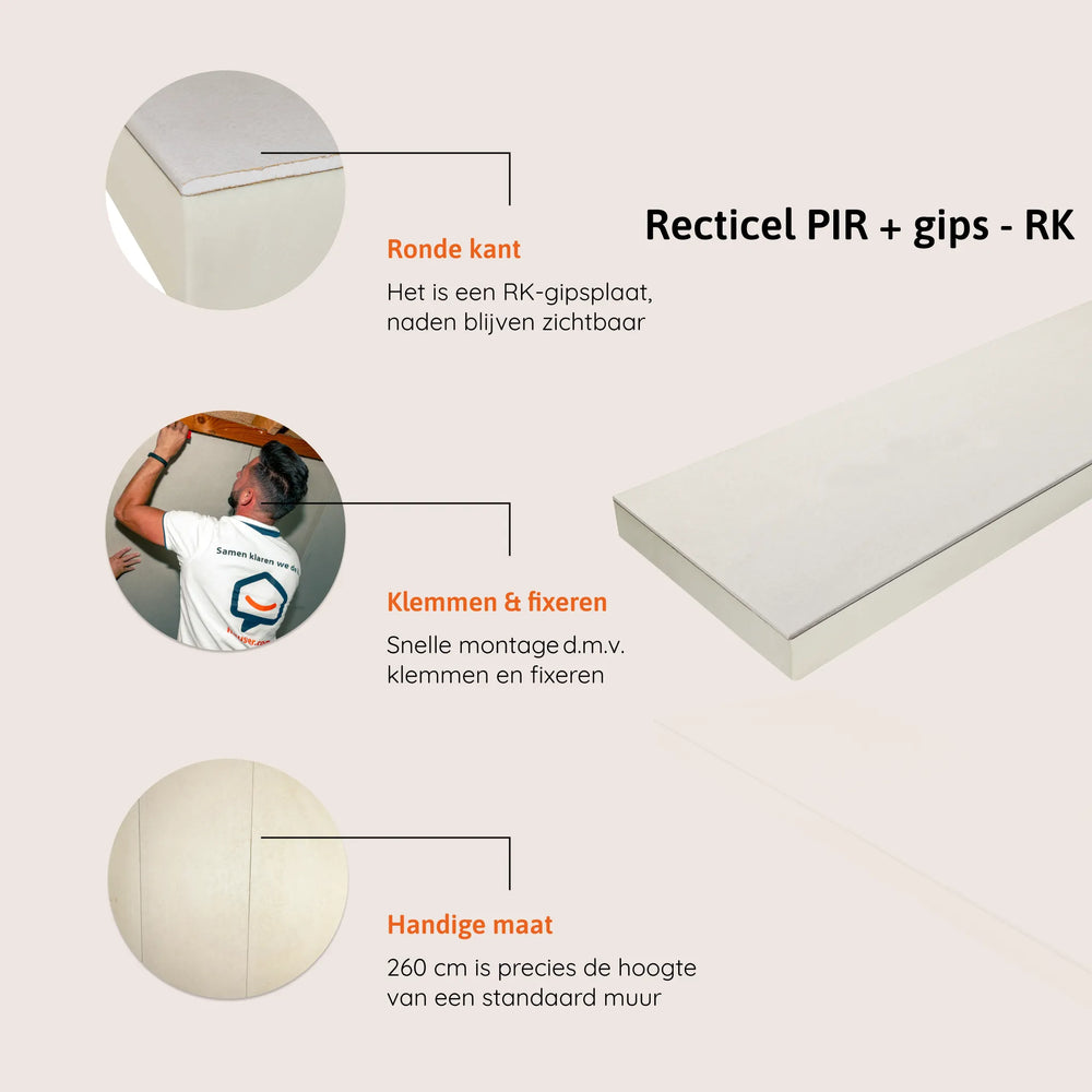 Recticel PIR+gips - 12cm - Rd5.45 - Infographic
