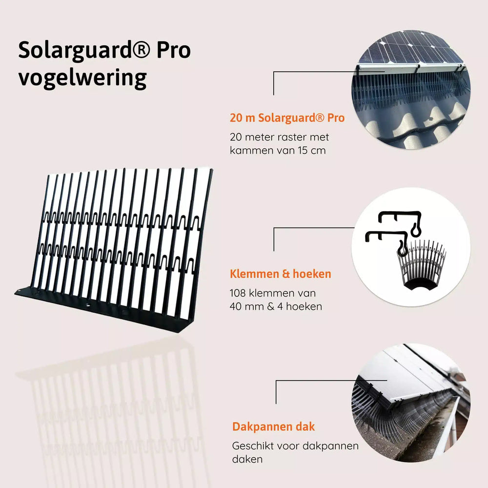Solarguard Pro vogelwering set 40 mm