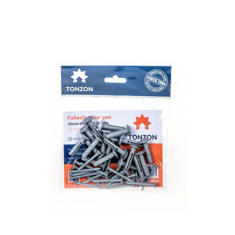 Tonzon foliepluggen – 6x25mm - 20st 