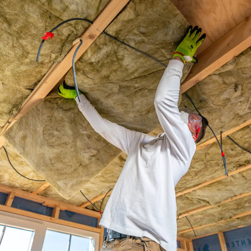 Ursa glaswol in plat dak