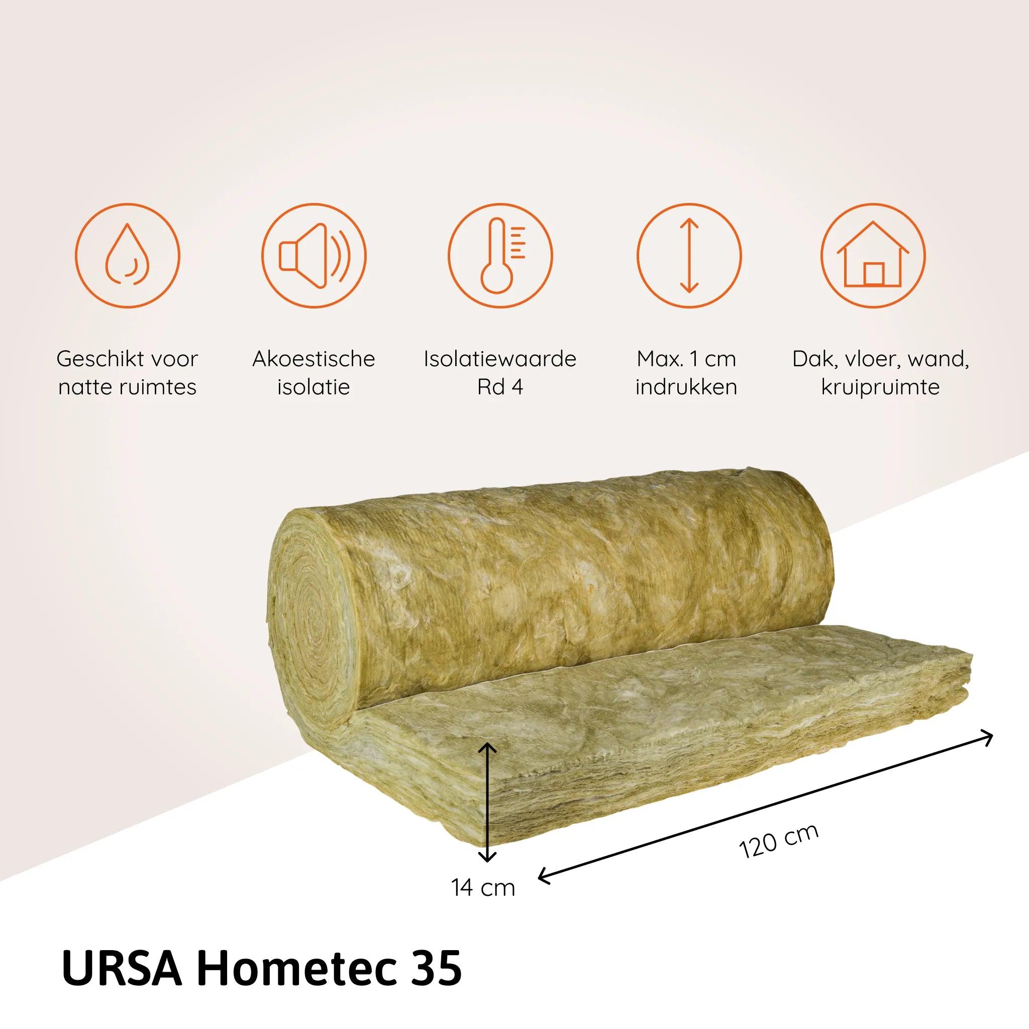 Ursa Hometec 35 glaswol - 14 cm