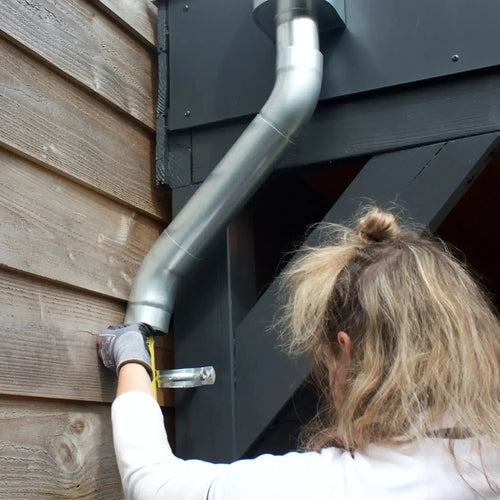 Bocht - zink - Ø80mm - 40°