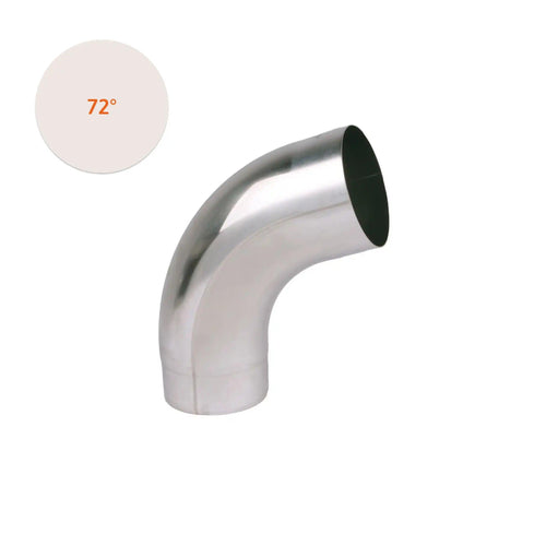 Bocht - zink - 80mm - 72°