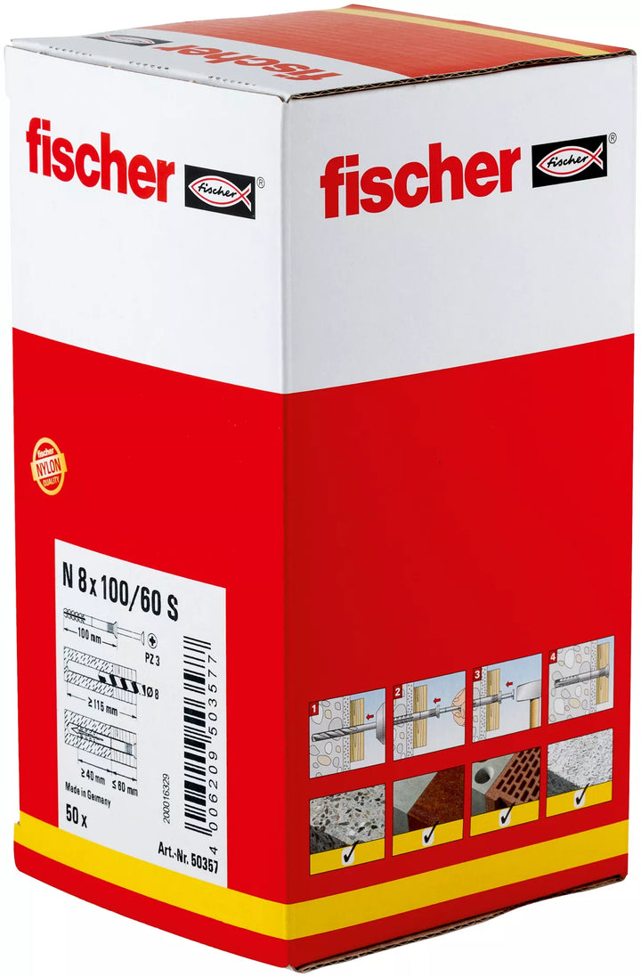Fischer nagelplug N 8X100 Z 50 st