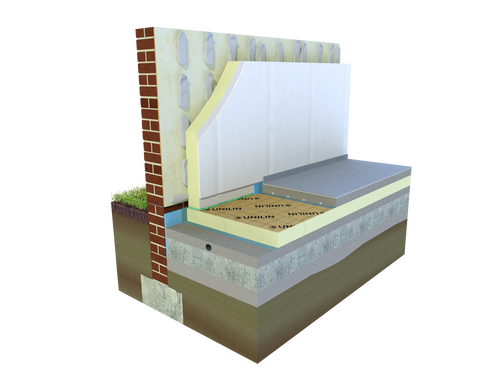 Utherm Wall PIR isolatieplaat met gips 2600x600x120 mm R=5,50