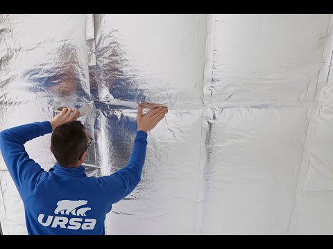 Video isoleren met glaswol met spijkerflens