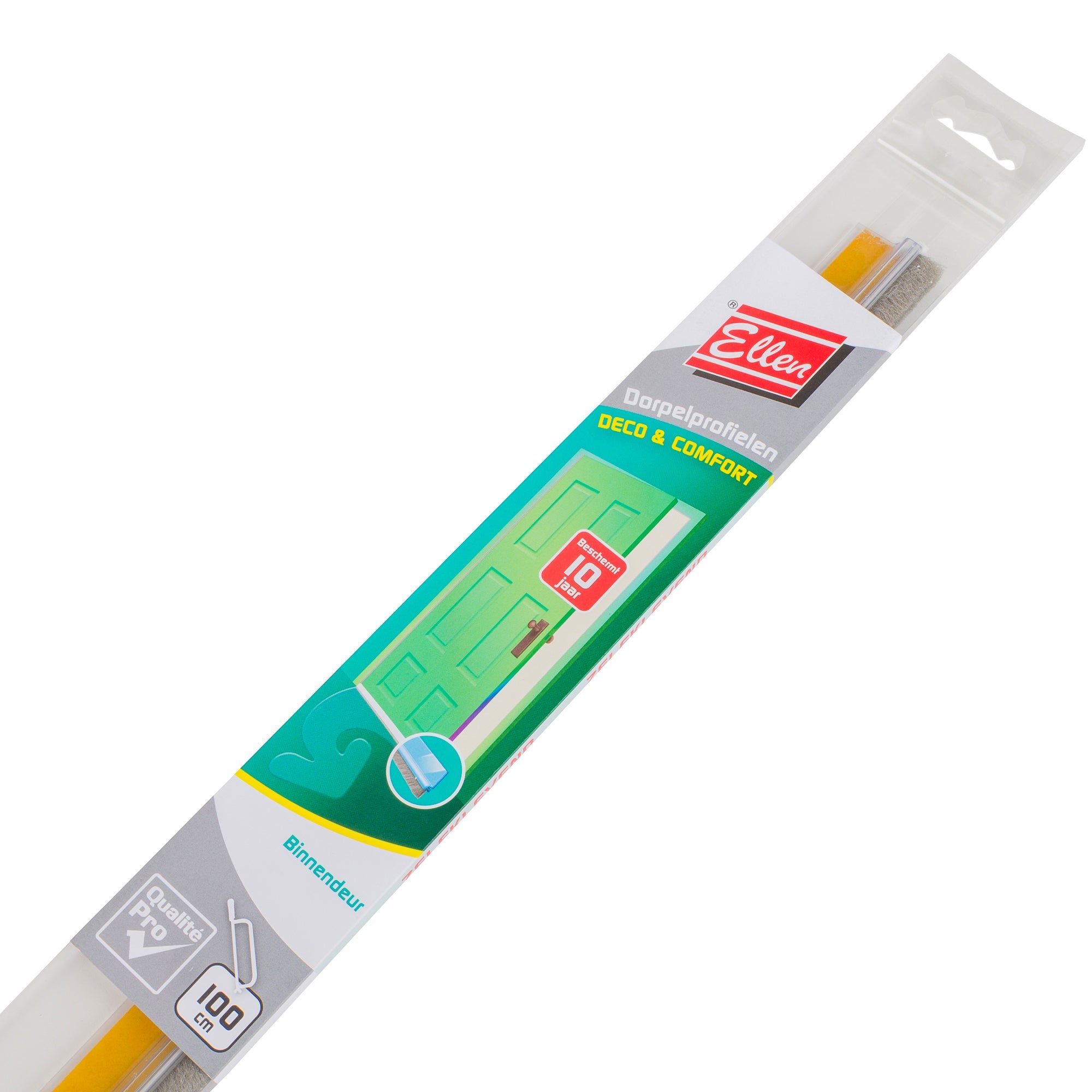 Ellen zelfklevende tochtstrip transparant met borstel - kieren tot 20mm - 100cm