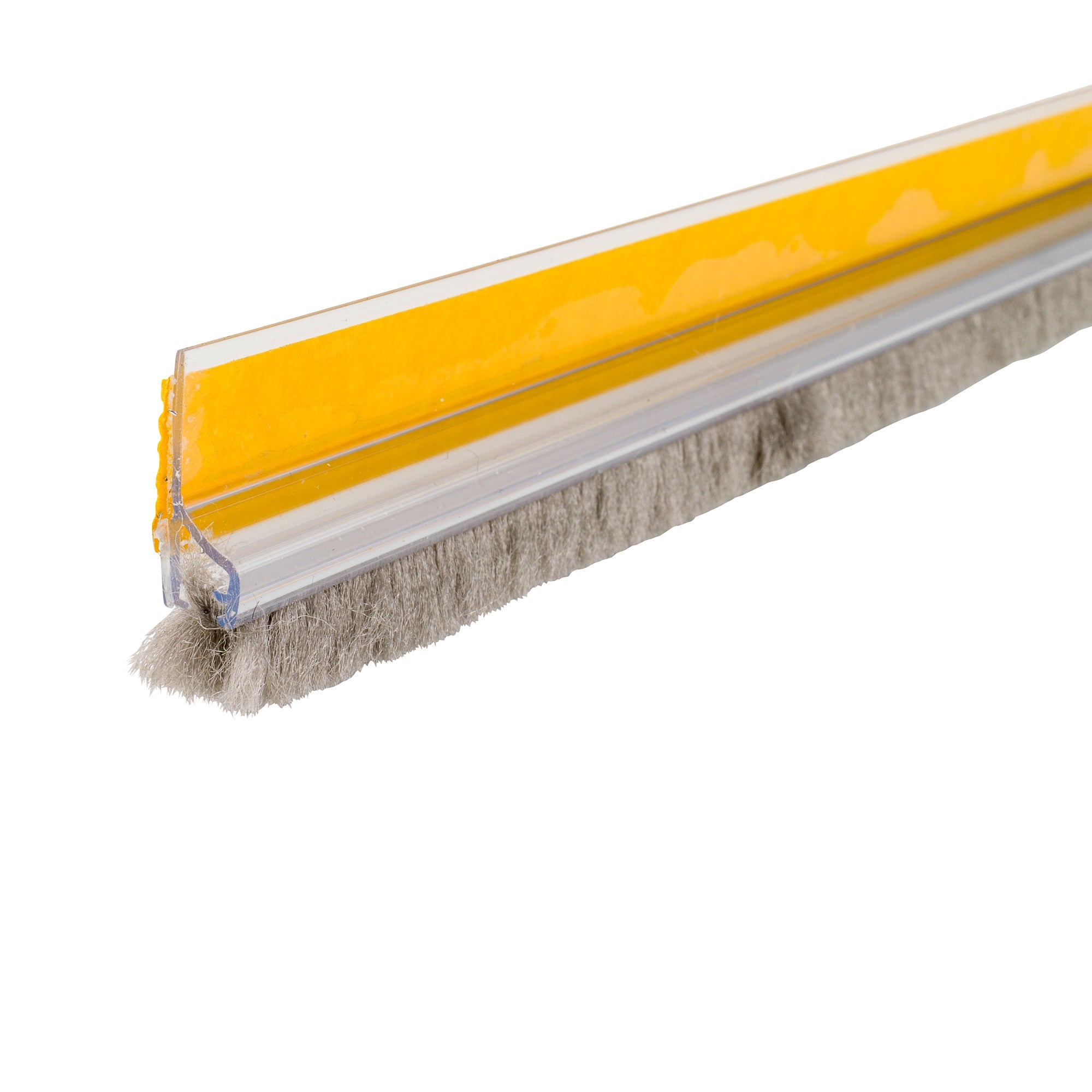 Ellen zelfklevende tochtstrip transparant met borstel - kieren tot 20mm - 100cm