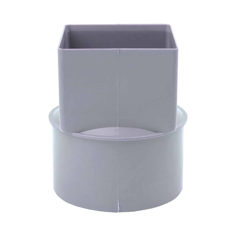 Dyka verloopstuk - verjongde spie - vierkant 80x103mm/Ø110mm