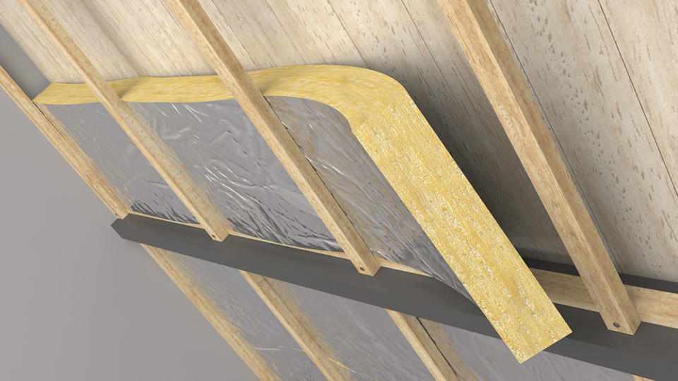 Isover glaswol isolatierol met dampremmende folie - Rd2.5 - 60x10cm - 4m2